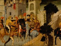 GG 796  GG 796, Apollonio di Giovanni (1417-1465), Quintenturnier und Reiter vor einem Landhaus, Holz, 43,5 x 155,5 cm (Dauerleihgabe Bundesrepublik Deutschland), : Ereignisse
